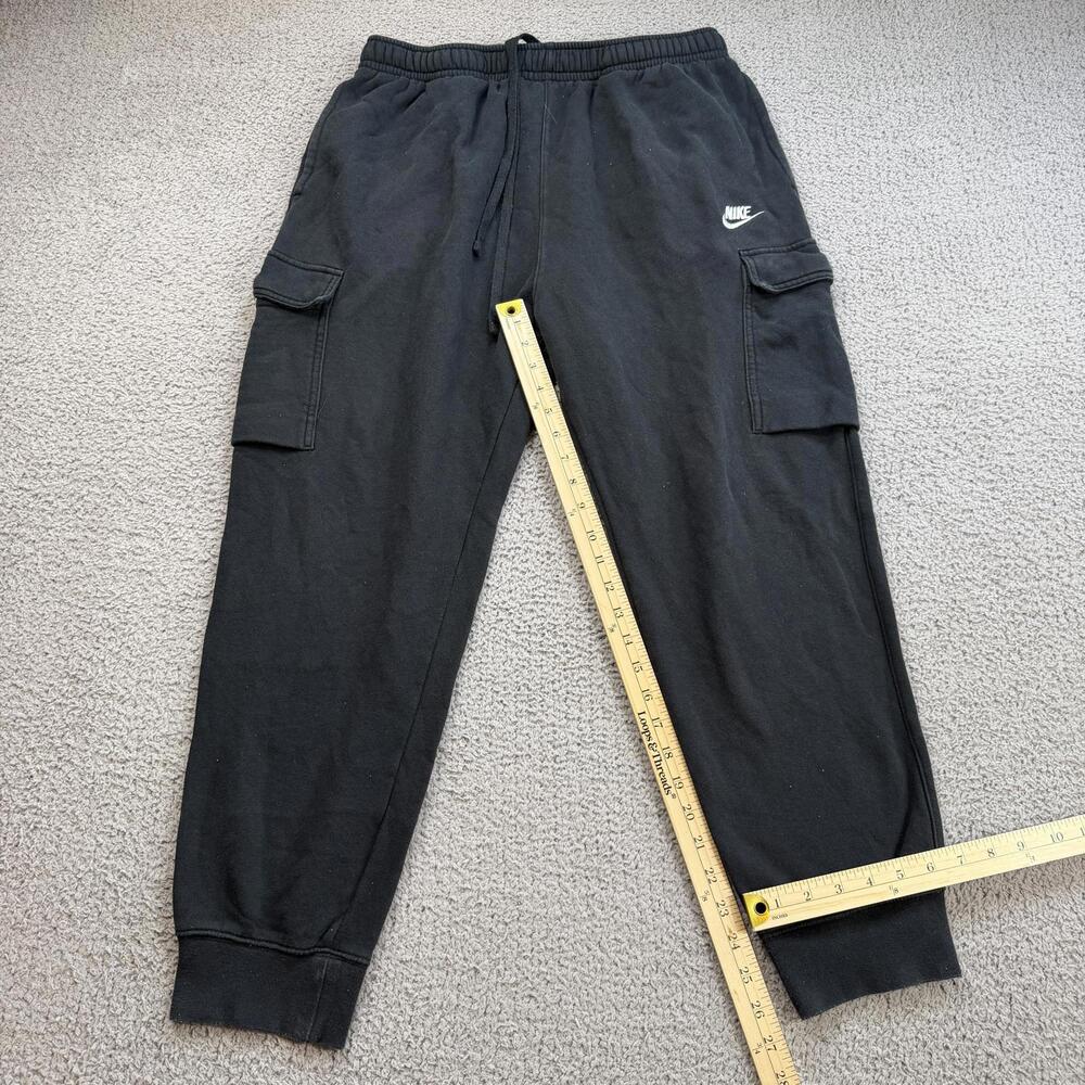 Nike Mens Black Cargo Sweatpants XL Joggers Streetwear Athleisure Pants Swoosh - Picture 4 of 9